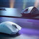 A photo of the DeathAdder V3 Pro in black and white